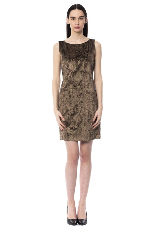 Elegant Sleeveless Printed Short Dress