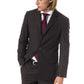 Elegant Brown Textured Men's Suit