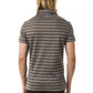 Elegant Gray Striped Cotton Polo