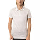 Elegant Beige Linen Polo with Chest Embroidery