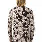 Beige Printed Round Neck Long Sleeve Tee