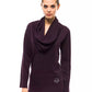 High Collar Embellished Sweater in Purple