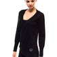 Elegant V-Neck Wool-Blend Designer Sweater