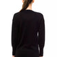 Elegant V-Neck Wool-Blend Designer Sweater