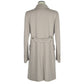 Elegant Beige Wool Martingale Coat