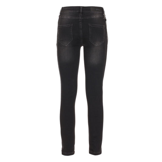 Sleek Black Cotton-Blend Sweat Pants
