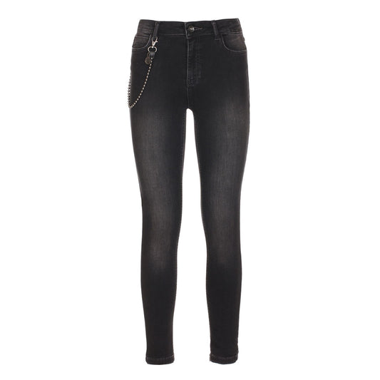 Sleek Black Cotton-Blend Sweat Pants