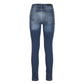Chic Blue Cotton-Stretch Sweat Pants
