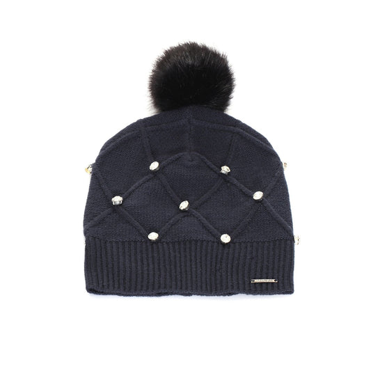 Chic Blue Knit Hat for Elegant Warmth
