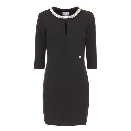 Elegant Long Sleeve Black Dress
