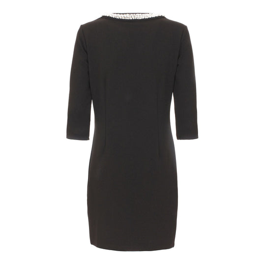 Elegant Long Sleeve Black Dress