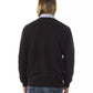 Embroidered V-Neck Extrafine Wool Sweater