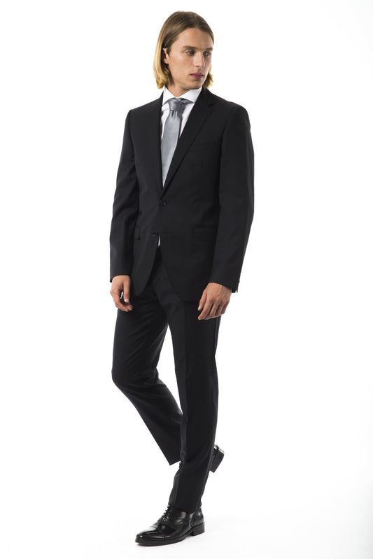 Elegant Virgin Wool Slim Suit Set
