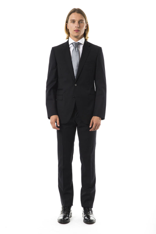 Elegant Virgin Wool Slim Suit Set
