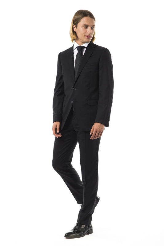 Elegant Slim Fit Wool Suit Ensemble