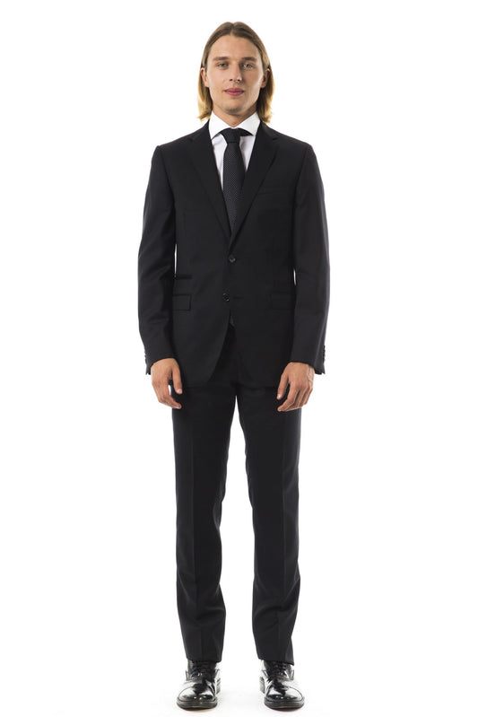 Elegant Slim Fit Wool Suit Ensemble