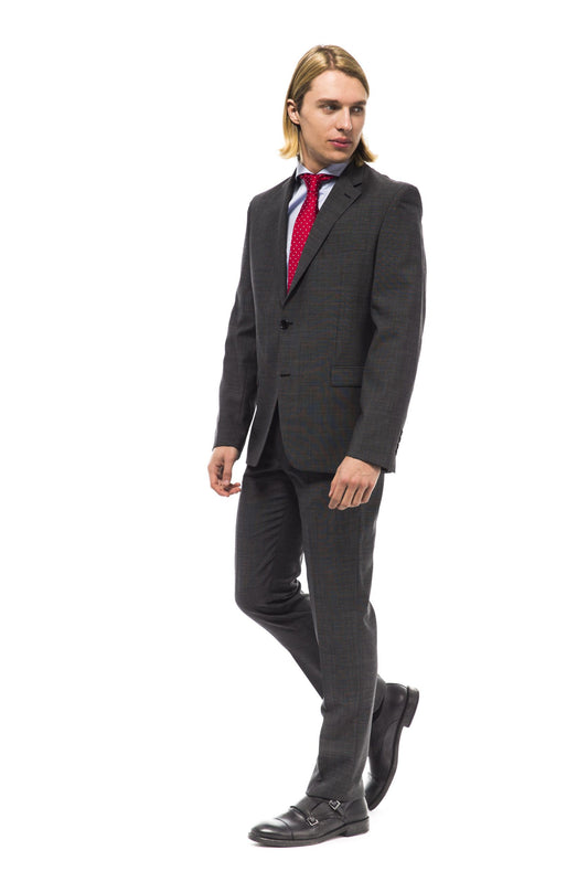 Elegant Virgin Wool Suit Set for Men