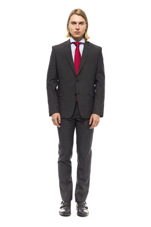 Elegant Virgin Wool Suit Set for Men