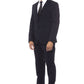 Elegant Blue Slim Fit Men's Suit