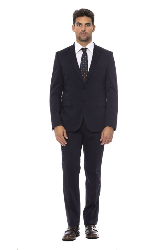 Elegant Blue Slim Fit Men's Suit