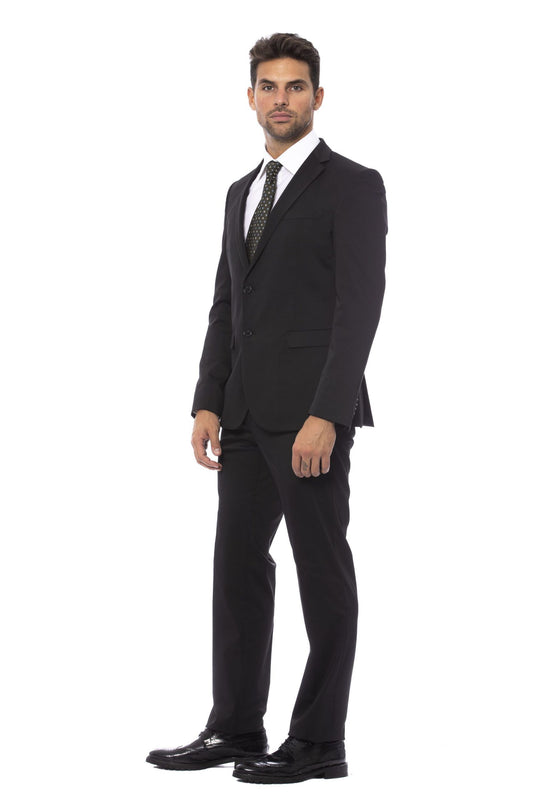 Chic Black Slim Fit Designer Suit