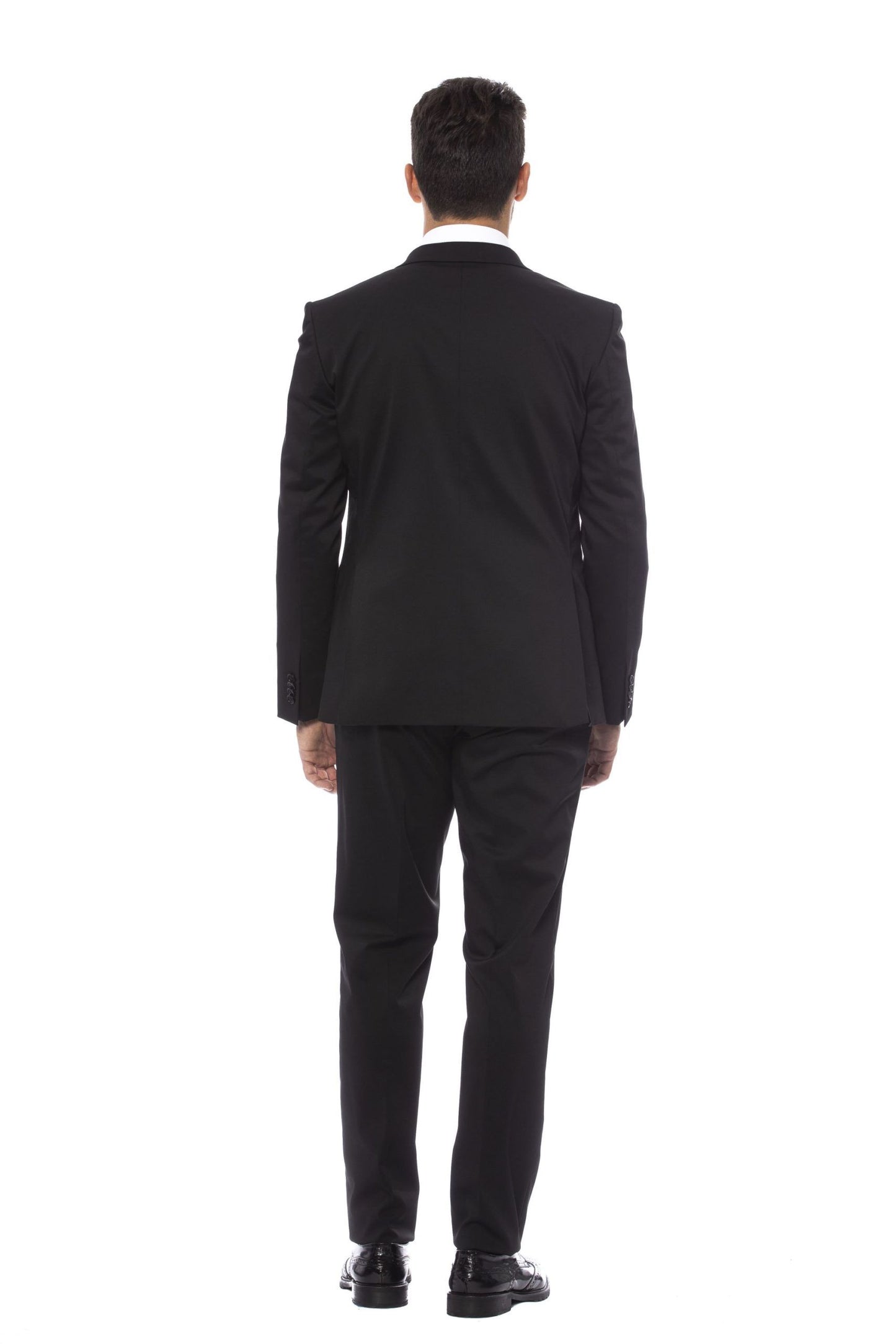 Chic Black Slim Fit Designer Suit