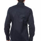 Elegant Monogram Blue Shirt for Men