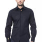 Elegant Monogram Blue Shirt for Men