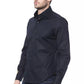 Elegant Monogram Blue Shirt for Men