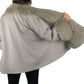 Elegant Beige Coat with Luxe Fox Fur Trim