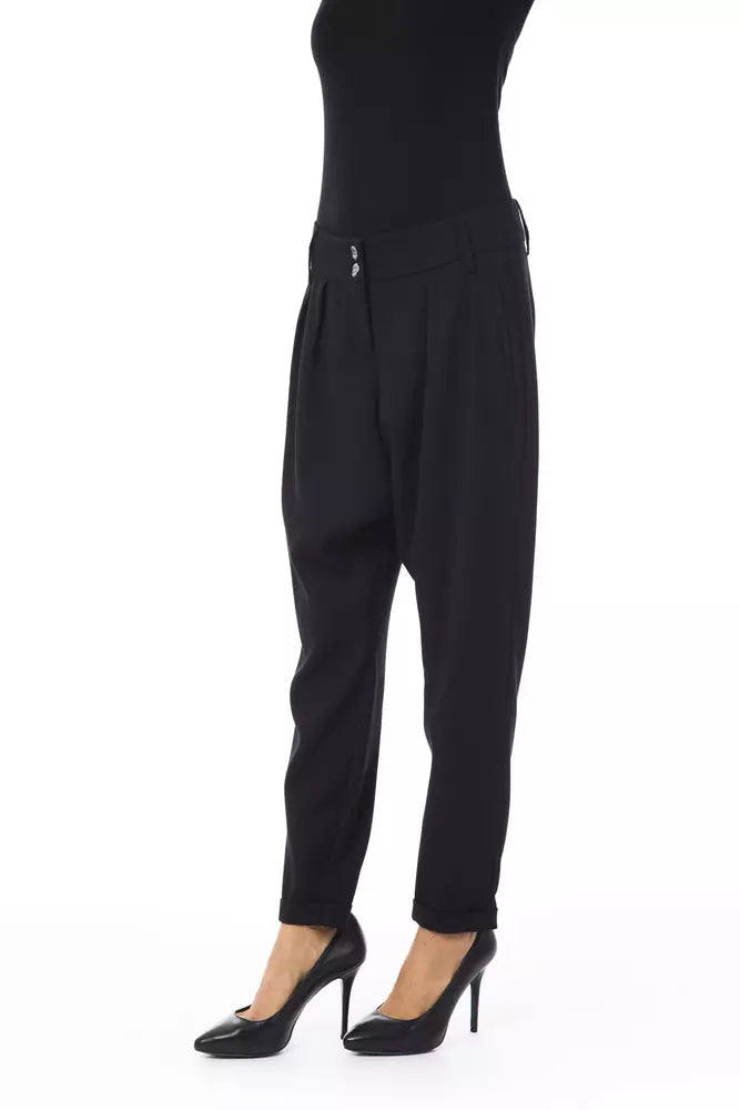 Elegant Oversized Black Trousers