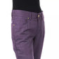 Chic Purple Cotton-Blend Trousers