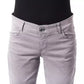 Chic Gray Cotton Blend Pants
