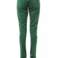 Chic Green Slim Fit Cotton Pants