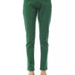 Chic Green Slim Fit Cotton Pants