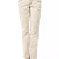 Chic Beige Slim Fit Artisanal Jeans