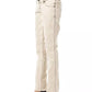 Chic Beige Slim Fit Artisanal Jeans