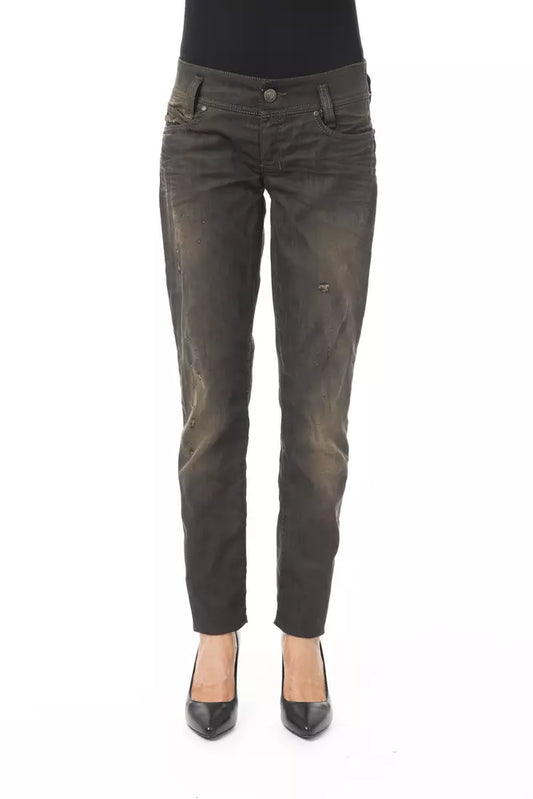 Sleek Black Washed Effect Jeans