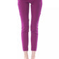Elegant Purple Skinny Pants with Chic Zip Detail