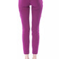 Elegant Purple Skinny Pants with Chic Zip Detail
