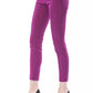 Elegant Purple Skinny Pants with Chic Zip Detail