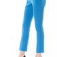 Chic Light Blue Skinny Pants with Zip Closure