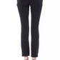 Elegant Black Skinny Pants with Unique Detail