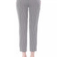 Chic Black and White Patterned Trousers