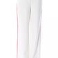 Elegant White Stripe-Detailed Trousers