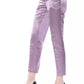 Elegant Purple Cotton-Silk Blend Pants