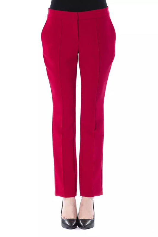 Chic Fuchsia Slim Fit Trousers