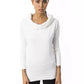 Elegant White Open Collar Pullover
