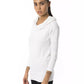 Elegant White Open Collar Pullover
