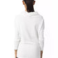 Elegant White Open Collar Pullover